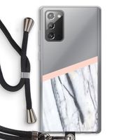 A touch of peach: Samsung Galaxy Note 20 / Note 20 5G Transparant Hoesje met koord