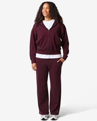 HEMA Dames sweatbroek loose fit bordeauxrood (bordeauxrood)
