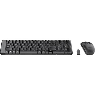 Logitech MK220 Radiografisch Set met toetsenbord en muis QWERTY, UK-Engels Zwart