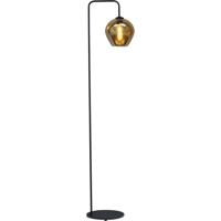 Masterlight Zwarte vloerlampQuinto met smoke glas - 1262-05-05-3