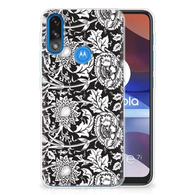 Motorola Moto E7/E7i Power | TPU Case | Black Flowers Motorola Moto E7/E7i Power | TPU Case | Black Flowers