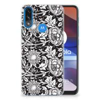 Motorola Moto E7/E7i Power | TPU Case | Black Flowers
