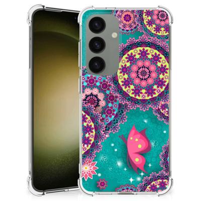 Samsung Galaxy S24 Back Cover Cirkels en Vlinders Samsung Galaxy S24 Back Cover Cirkels en Vlinders