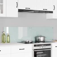 VidaXL Keuken achterwand 2 pcs wit 80 x 40 cm gehard glas
