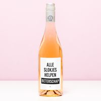 Wijnfles Beterschap alle slokjes helpen - Rosé (Blush Rosé)