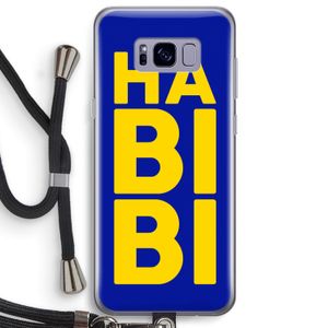 Habibi Blue: Samsung Galaxy S8 Plus Transparant Hoesje met koord
