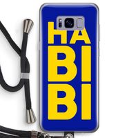 Habibi Blue: Samsung Galaxy S8 Plus Transparant Hoesje met koord