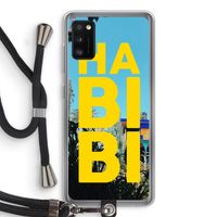 Habibi Majorelle : Samsung Galaxy A41 Transparant Hoesje met koord
