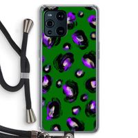 Green Cheetah: Oppo Find X3 Pro Transparant Hoesje met koord