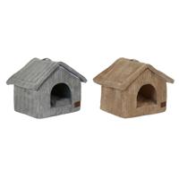 Hondenbed DKD Home Decor 40 x 33 x 38 cm 48 x 37 x 40 cm Grijs Kameel Aluminium 2 Stuks