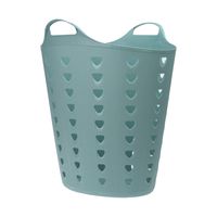 Flexibele wasmand - groen - 60 liter - kunststof - 47 x 50 cm