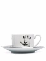 Fornasetti tasse et sous-tasse en porcelaine Tema e Variazioni - Blanc - thumbnail