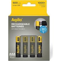 Aqiila AAA USB-C Rechargable Battery 1.5V 600mAh Li-Ion (4x)