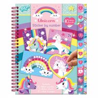 Totum stickerboek stickeren op nummer eenhoorn