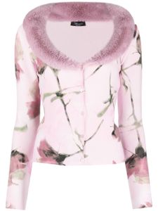 Blumarine cardigan à roses imprimées