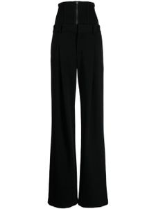 Monse pantalon évasé à taille haute - Noir