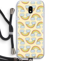 Regenboog: Samsung Galaxy J3 (2017) Transparant Hoesje met koord
