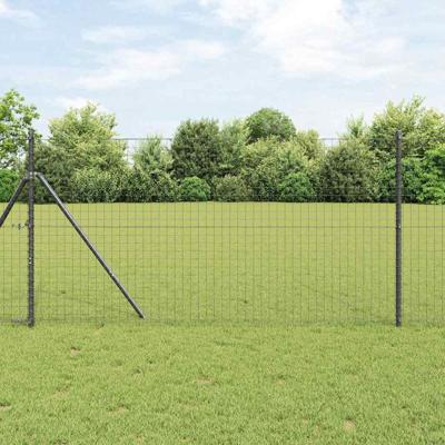 Hekpalen 2 pcs Grijs 140 cm Poedergecoat staal