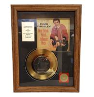 Elvis Presley - Heartbreak Hotel 24KT Gouden Plaat Single Elvis Presley - Heartbreak Hotel 24KT Gouden Plaat Single