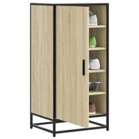 Schoenenrek 48x38x97,5 cm bewerkt hout sonoma eikenkleurig Schoenenrek 48x38x97,5 cm bewerkt hout sonoma eikenkleurig