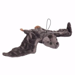 Pluche vliegende vleermuis knuffel grijs 36 cm   -