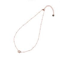 Go Dutch Label Ketting met Hartjes Rosé