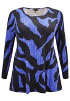 Yoek Gebreide tuniek flare NICE | Blauw | Maat 46/48