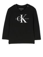 Calvin Klein Kids sweat en coton à logo imprimé - Noir