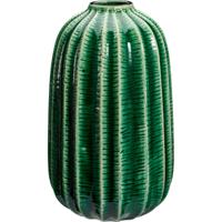 Bloemenvaas cactus - groen - keramiek - D17 x H30 cm - vaas cactus patroon