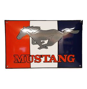 Ford Mustang Logo Emaille Bord - 40 x 25cm