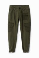 Baggy broek met cargozakken - GREEN - 28