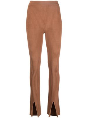 Nanushka legging à fentes - Marron