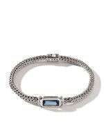 John Hardy bracelet Classic Chain serti de topaze - Argent