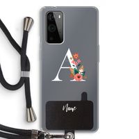 Pink Bouquet: OnePlus 9 Pro Transparant Hoesje met koord