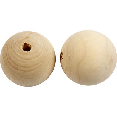 Creativ Company Houten kraal, d 50 mm, gatgrootte 8 mm, 20 stuk/ 1 doos