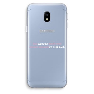 uw waarde daalt niet: Samsung Galaxy J3 (2017) Transparant Hoesje