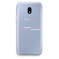 uw waarde daalt niet: Samsung Galaxy J3 (2017) Transparant Hoesje