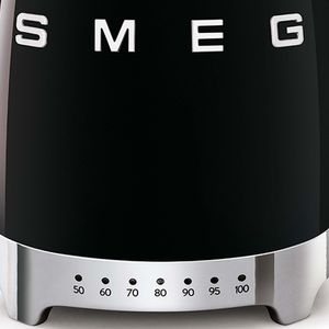 SMEG Variabele Waterkoker - 7 temperatuurstanden - zwart - 1.7 liter - KLF04BLEU