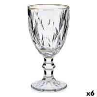 Wijnglas Vivalto R-00817DL/BHA6-M R-00817DL/BHA6-M Transparant Gouden Glas 330 ml (6 Stuks)