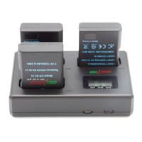 ChiliPower Nikon Accu EN-EL14 Kit Deluxe - 3 accu's + Triple lader, voor het laden van 3 accu's