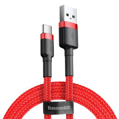 Baseus 2A type-C/USB-C Cafule robuuste oplaadkabel lengte: 3m (rood)