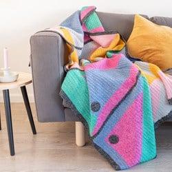 Haakpatroon Yarn and Colors Mosaic Window Blanket