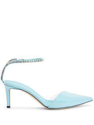 Giuseppe Zanotti escarpins Xenya Crystal 70 mm - Bleu
