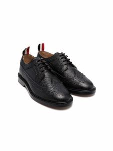 Thom Browne Kids richelieus en cuir grainé à lacets - Noir