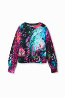 Sweatshirt met eenhoorn - BLACK - 3/4