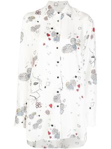 Macgraw chemise Rythmic oversize en soie - Blanc