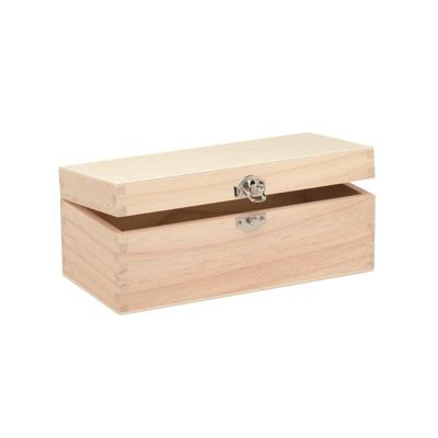 Glorex schatkistje - hout - met sluiting - 23 x 11 x 9 cm - Sieraden - kleine kistjes