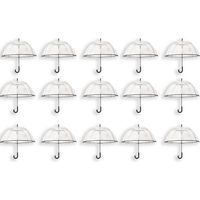 15 Stuks Transparante koepelparaplu 85 cm - doorzichtige paraplu - trouwparaplu - bruidsparaplu - stijlvol - plastic -