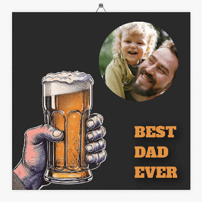 Foto tegeltje best dad ever