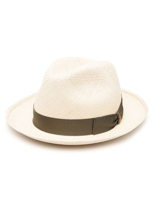 Borsalino trilby à ruban contrastant - Tons neutres